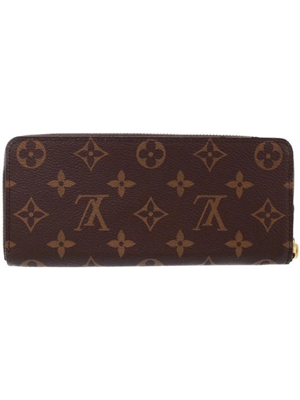 Louis Vuitton Monogram Clemence Portefeuille Long Wallet Zipper Round Brown